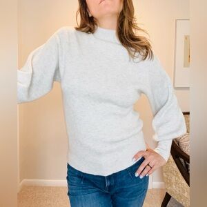 a new day Women's Light Gray Turtleneck Sweater